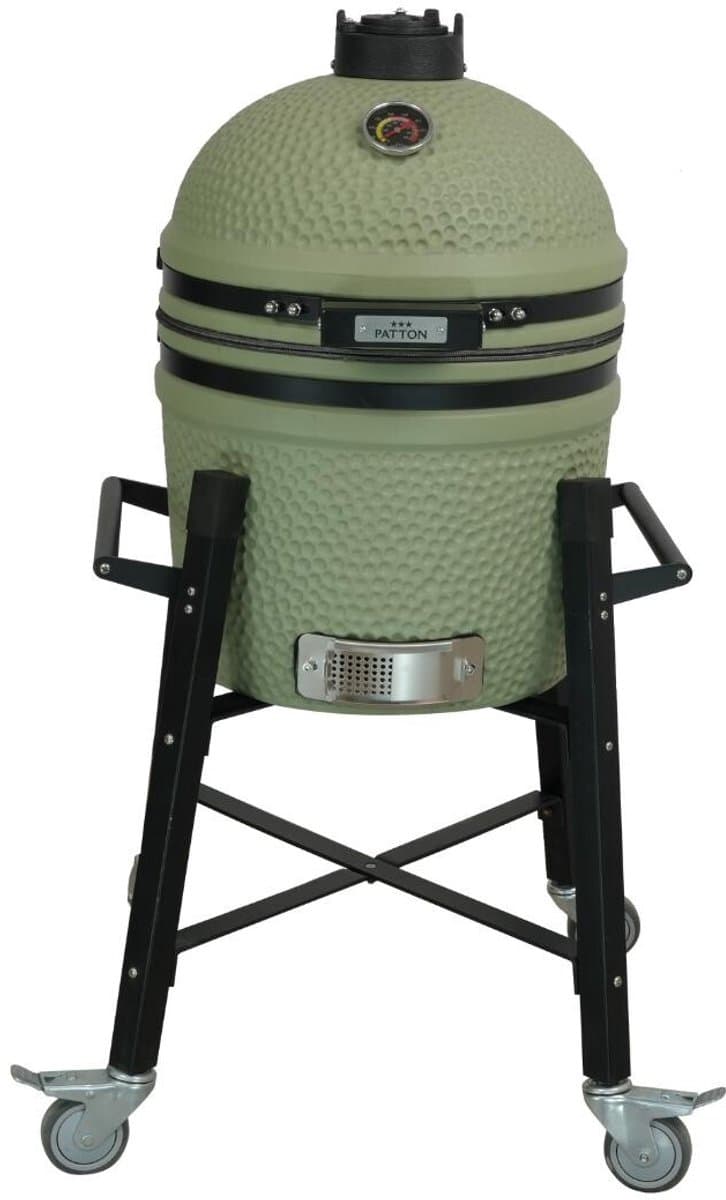 Patton Premium Kamado 15 inch met onderstel - olijf — afbeelding 1