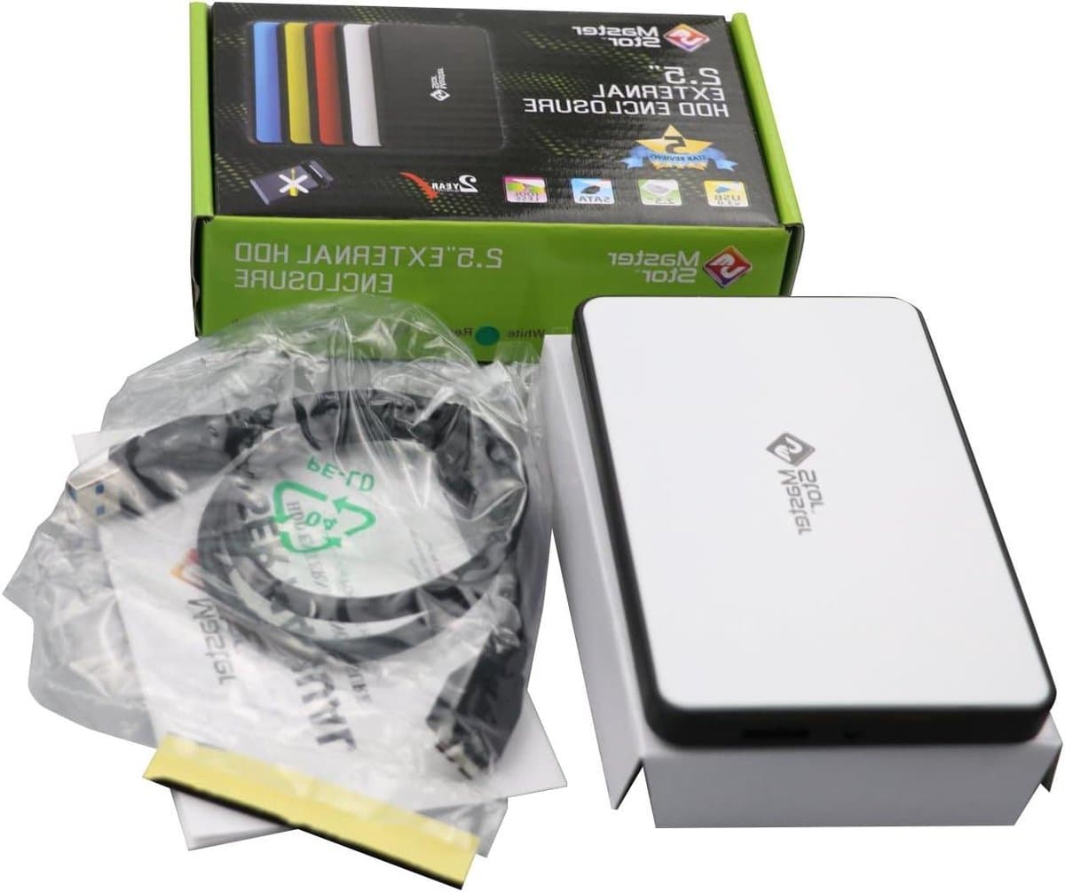 MasterStor Harde Schijf 2,5 inch SATA Externe Harde Schijf USB 3.0 Draagbare Externe Harde Schijf Super-Fast Voor Mac Laptop En PC Mac Harde Schijf wit — afbeelding 1