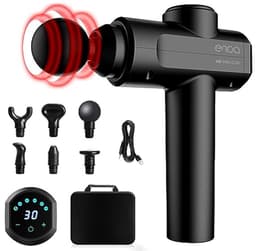 Massage Gun - Spierherstel Apparaat - Herstel Na Training - 30 Intensiteiten 6 Koppen - 650 Gram - Zwart — thumbnail 1