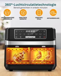 MRKK® Airfryer XXL - Dubbele Mand Airfryer — thumbnail 4