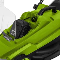 Draadloze Grasmaaier - Accu Grasmaaier - Gazon Onderhoud - Compact Ontwerp - 32 cm Maaibreedte - Grijs — thumbnail 2