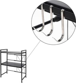 Magnetische Magnetron Standaard - Magnetron Plank - Keuken Organiseren - Verstelbare Breedte - 40-60 cm - Zwart — thumbnail 4