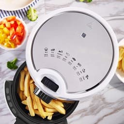 Luchtfriteuse - Olievrije pan - Gezond koken - Snelle luchtcirculatie - 22 liter - Wit — thumbnail 4