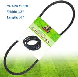 V-riem Grasmaaier - Aandrijfriem Loopmaaier - Grasmaaier Onderhoud - Vervangt OEM 91-2258 - 3/8 x 35 inch - Zwart — thumbnail 2