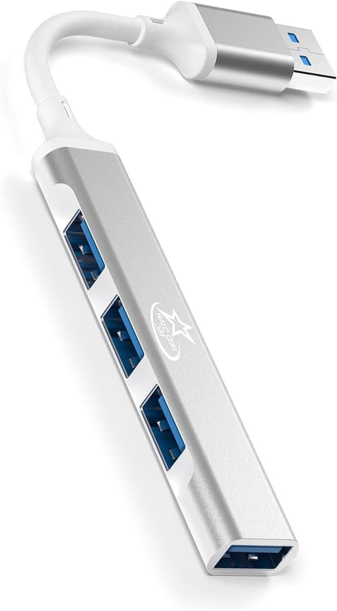 USB A Multi-Poort Extender - USB Hub - Extra Poorten Toevoegen - Hoge Snelheid 5Gbps - 4 Poorten - Zwart — afbeelding 1
