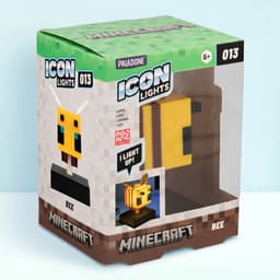 Minecraft Bee Lamp – 11 cm LED Tafellamp, Zachte Gloed, Werkt op Batterijen — thumbnail 3
