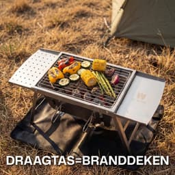 De Weele camping BBQ houtskool - kleine opvouwbare en draagbare mini barbecue - tafel BBQ / tafelbarbecue - tafelmodel — thumbnail 3