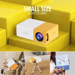 Dailygoody - Miniprojector - Draagbare LED-projector - 1080P Full HD - Compact formaat - Thuisbioscoop projector - Geschikt voor kinderen - EU-stekker — thumbnail 5