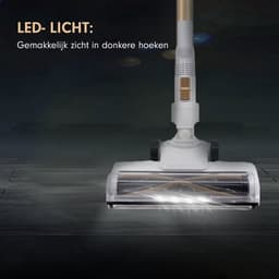 AG4400 Steelstofzuiger Draadloos – Krachtige Draadloze Stofzuiger – Steelstofzuiger met Kruimeldief – Sterke Zuigkracht – Geschikt voor Dierenharen – Lichtgewicht & Stil – Handstofzuiger – Compact – White Gold Edition – Voor Harde Vloeren & Tapijt — thumbnail 5