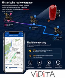 BikeGuard - GPS Tracker Fatbike & E-bike – Verborgen in Achterlicht – 4G – Inclusief Simkaart & NL Handleiding – Geofence – 25 Dagen Batterij – IP65 — thumbnail 5