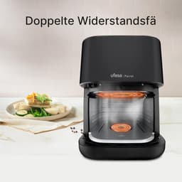 Heteluchtfriteuse met Stoom - Airfryer Dubbele Weerstand - Gezond Koken - Stoomfunctie voor Sappigheid - 6 Liter Capaciteit - Zwart Inox — thumbnail 2