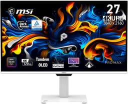 MSI PRO MAX 271UPXW12G - 4K OLED Monitor - 120hz - Dual USB-C 98W & 15W PD - 27 inch — thumbnail 1