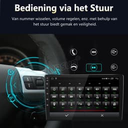 Junsun Android 15 Draadloze CarPlay Andriod Auto Autoradio Geschikt Voor Toyota Aygo Peugeot 107 Citroen C1 - Bluetooth - Achteruitrijcamera - GPS Navigatie - Plug & Play - 10-inch Touchscreen - WiFi - SWC - Octa-core processor — thumbnail 2