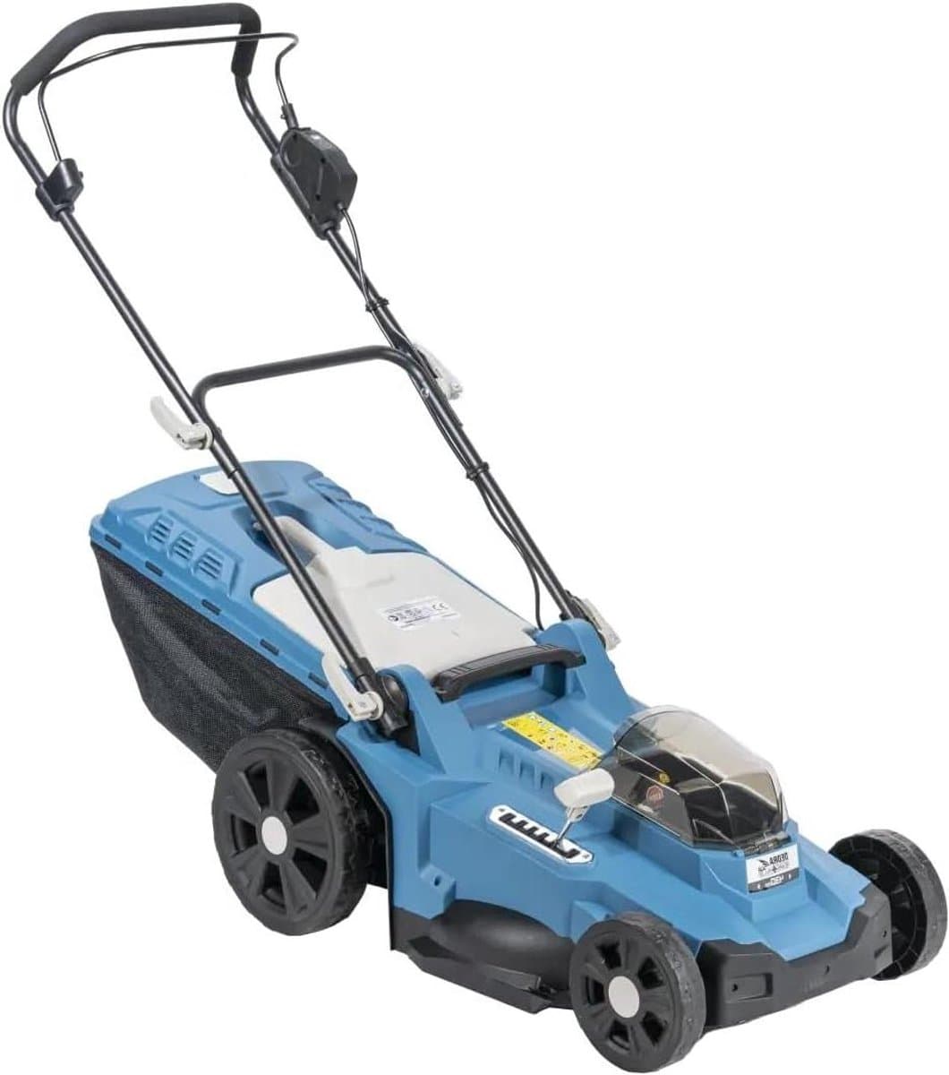 Draadloze Grasmaaier - Elektrische Duwmaaier - Gazon Onderhoud - Borstelloze Motor - 43 cm Maaibreedte - Rood/Zwart — afbeelding 1