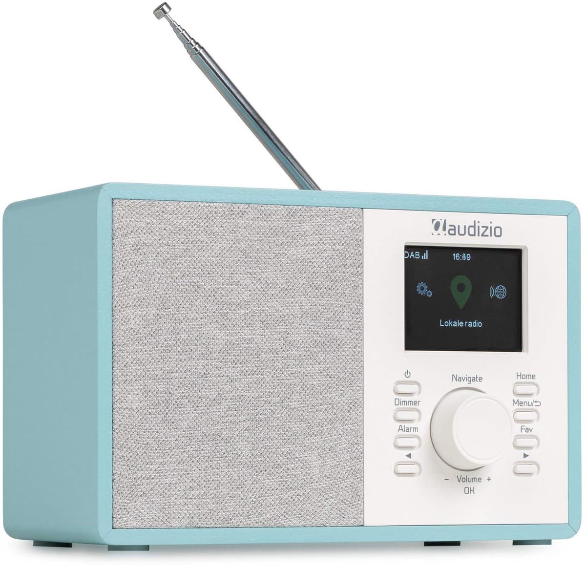 Internet radio - Audizio Cosa - FM en DAB radio - Kleine radio met Bluetooth - Wekkerfunctie - Blauw — afbeelding 1