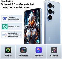 Blackview WAVE 10C Smartphone - Telefoon Dubbele Sim 4G - 6,88" HD+ IPS - 16GB(4+12) RAM - 128GB ROM - 5000 mAh - Android 16 - GPS - Blauw — thumbnail 5