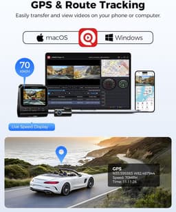 Auto Camera - Dashcam Voor Achter - Veilig Rijden Vastleggen - 4K Resolutie Nachtzicht - Met 64GB Kaart - Zwart — thumbnail 5