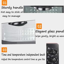 Kleine Magnetron - Compacte Oven - Snel Eten - Instelbare Temperatuur - 800 Watt - Wit — thumbnail 5