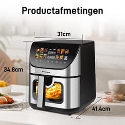 Digitale Airfryer XXL 8.5L Sinaopus 8005A -1800W Heteluchtfriteuse - Kleurendisplay - 12 Voorgeprogrammeerde Functies - Slimme Tijd & Temperatuurregeling - Capaciteit voor 5 Personen — thumbnail 5
