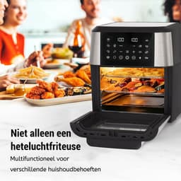 Sinaopus XXL Airfryer & Mini Oven in één – 12L Extra Grote Capaciteit – Inclusief 4 Accessoires – 12 Voorgeprogrammeerde Functies – LED Display – Makkelijk te Reinigen — thumbnail 5