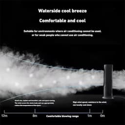Draagbare desktop radiator met afstandsbediening en dubbele ventilator, mini-ventilator met drie gaten voor ijsnevel en dubbele kop, oplaadbare afstandsbediening met snoer, stille USB-watervernevelaar met gekleurde lichtventilator, kleine radiator. — thumbnail 4