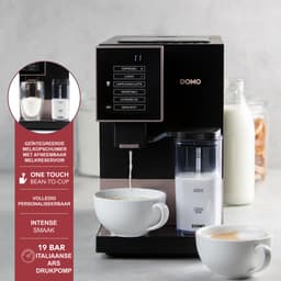 DOMO DO743K Volautomatische espressomachine - Geïntegreerde melkopschuimer – 1 touch bean-to-cup – Espresso – Americano – Lungo – Cappuccino – Latte macchiato – ARS pomp 19 bar — thumbnail 2