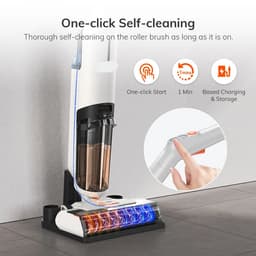 Steelstofzuiger - Vacuum Cleaner - Draadloze Stofzuiger- Kruimeldief Snoerloos - 5500Pa Zuigkracht - Handstofzuiger - Nat- en Droogreiniger - Zelfreiniging in 1 Minuut en Dubbel — thumbnail 2