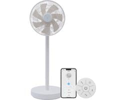 Evolar Smart Ventilator Staand - 30W - Incl. Accu - Statiefventilator - Ambient Light - WiFi - App & Afstandsbediening - EVO-SF30WW