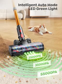 Draadloze steelstofzuiger 600W - 50 kPa zuigkracht - 65 min accu - LED borstel - 1,8L stofreservoir — thumbnail 4