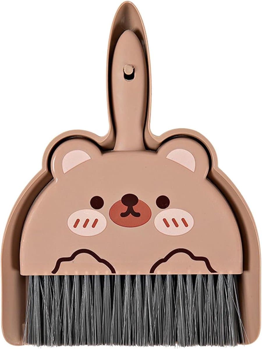 Mini stofpan en borstel - Handbezem set - Bureaureiniging - Compact opbergontwerp - 18 x 23cm - Niet gespecificeerd — afbeelding 1