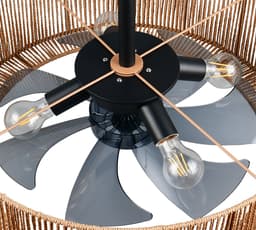 Fantiluxe - Wilma - Plafondventilator met verlichting - Hout - Ø61cm - Afstandsbediening - Met lamp - Plafond ventilator - Slaapkamer — thumbnail 3