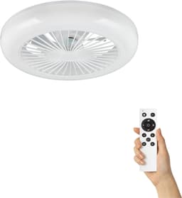 Fantiluxe - Mette - Plafondventilator met verlichting - Wit - Ø45cm - Afstandsbediening - Met lamp - Plafond ventilator - Slaapkamer — thumbnail 1