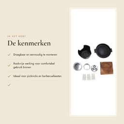 Dailygoods- Tafelgrill Rookvrij - Mini Grill - Draagbaar - Aluminiumlegering - Antiaanbaklaag - Eenvoudig te monteren - Mini Barbecue — thumbnail 3