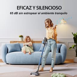 Greenote Battery Vacuum Cleaner, Up to 30 Minutes Running Time, Stick Vacuum Cleaner with LED Battery Vacuum Cleaner with Crevice Nozzle and Soft Brush, Self-Standing Function for Hard Floors and Pet Hair — thumbnail 5