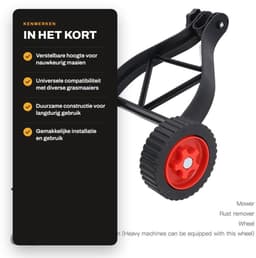 Dailygoods- Draadtrimmer Steunwielen - Verstelbare Hoogte - Universeel Compatibel - Duurzaam Kunststof - Extra Stabiliteit - Voor Grasmaaier - Grasmaaierwielen — thumbnail 3