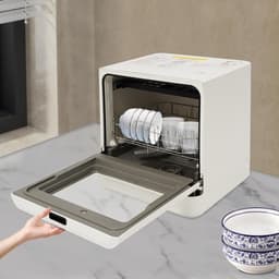 Tafelvaatwasser - Mini vaatwasser - Keuken opruimen - Ruimtebesparend ontwerp - 6-8 borden - Wit — thumbnail 4