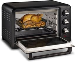 QUOVO® Heteluchtoven - Oven - Airfryer Oven - 28 Liter - Zwart - ‎32cm x 47cm x 28cm — thumbnail 2