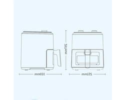 Heteluchtfriteuse - Airfryer Oven - Gezond Koken - Instelbare Temperatuur - 5 Liter - Beige