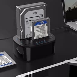 Externe Harde Schijf - Docking Station - Data Overzetten - Offline Klonen - Tot 16TB - Zwart — thumbnail 1
