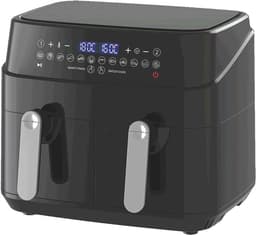 Dubbele Heteluchtfriteuse - Airfryer XXL - Gezond Frituren - Twee Apart Gestuurde Manden - 9 Liter - Zwart — thumbnail 2