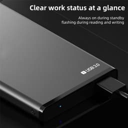 Externe harde schijf - Mobiele opslag - Bestanden opslaan - Snelle USB 3.0 - Tot 2 TB - Zwart — thumbnail 2