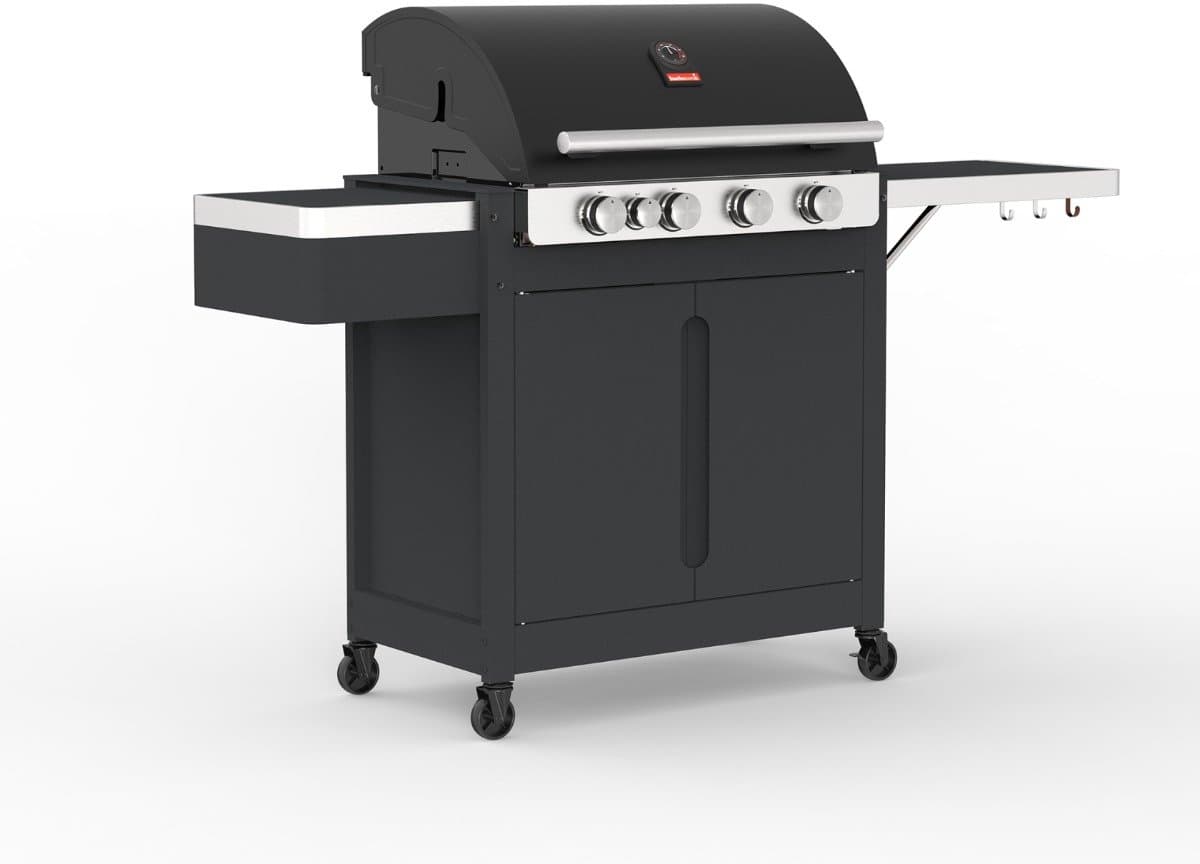 Barbecook Stella 4311 - Gas BBQ barbecue - 4 branders - Met infrarood zijbrander - Met zijtafel - Incl. plancha plaat — afbeelding 1