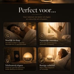 Wake Up Light Wekker met Zonsopgang Simulatie - Lichtwekker met Natuurgeluiden en Slaapgeluiden - 11 Kleuren - Snooze Functie - Slaaptrainer - Sunrise Alarm Clock — thumbnail 4