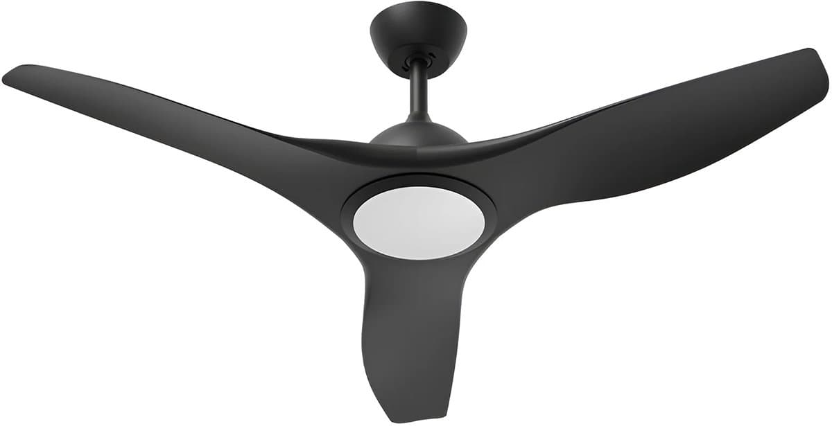 Plafondventilator met Lamp - Kingtron Vivid - Aanpasbare Lichtkleur 3000K-4000K-6500K - Afstandsbediening - Zwart — afbeelding 1