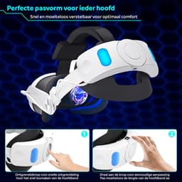 JustValue Elite Strap met Accu en VR Cover geschikt voor Meta Quest 3 – 10000mAh – Verstelbare Hoofdband – Comfort Accessoire – Ergonomisch Design – Geschikt voor Oculus Quest 3 – VR Headstrap met Batterij — thumbnail 5