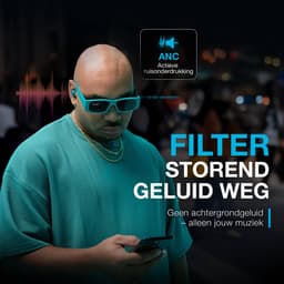 JLab Go Pop ANC Draadloze Oordopjes - Noise Cancelling Oortjes Draadloos - 24 uur Batterijduur - Bluetooth Multipoint - Met Microfoon - Geschikt voor Android en Apple - Teal — thumbnail 2