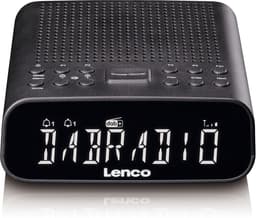 Lenco CR-606BK Wekkerradio - DAB en FM - Bluetooth - Dimbaar display - Zwart — thumbnail 3