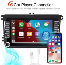 Carplay autoradio geschikt voor Volkswagen Golf Transporter Polo Caddy Eos Tiguan Passat | 2003 t/m 2020 | Denago | 2025 model | 2003 2004 2005 2006 2007 2008 2009 2010 2011 2012 2013 2014 2015 2016 2017 2018 2019 2020 | Bluetooth & Wifi — thumbnail 2