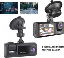 Dual Dash Cam 1080P HD - Voor en Achter Camera met 3 inch Scherm, G-Sensor en Nachtzicht — thumbnail 3