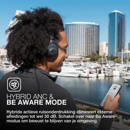 JLab Go Lux ANC Koptelefoon Draadloos – Hybrid Noise Cancelling Hoofdtelefoon – 70 Uur Batterijduur – On Ear Design - Bluetooth Multipoint – Aanpasbare Equalizer Instellingen – Inklapbaar Design Met Zachte Oorkussens - Zwart — thumbnail 2